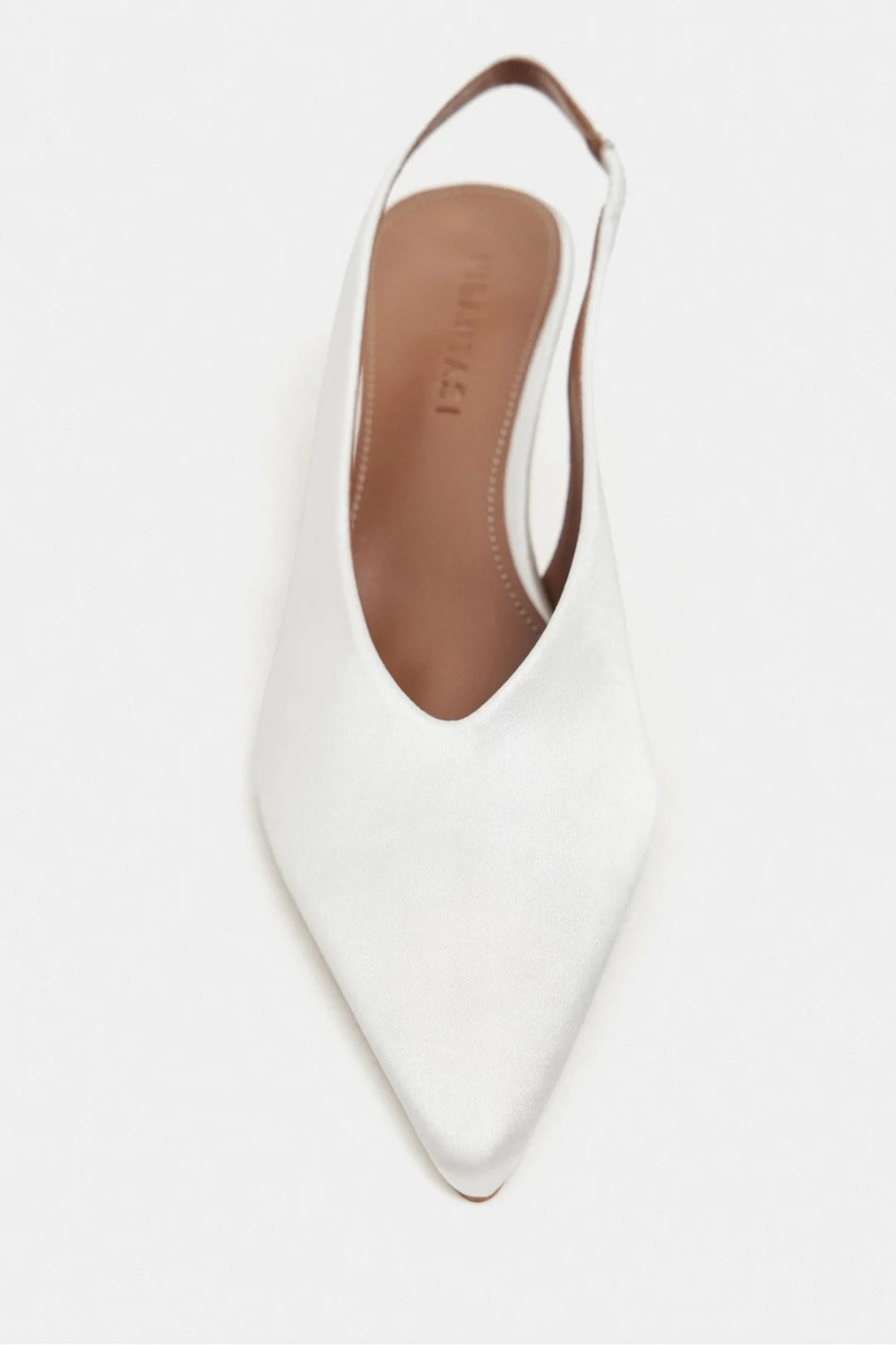 Wilson Pearl Satin Slingback Kitten Heels – Coffee