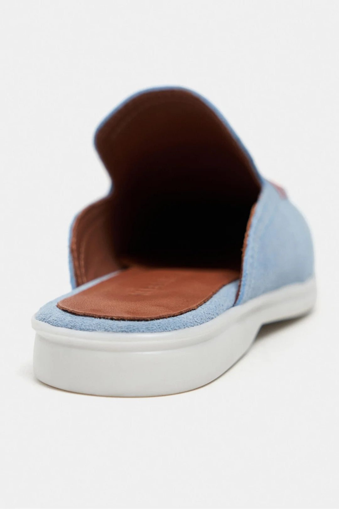 Sorrento – Handcrafted Genuine Suede Leather Mule Loafers – Navy Suede