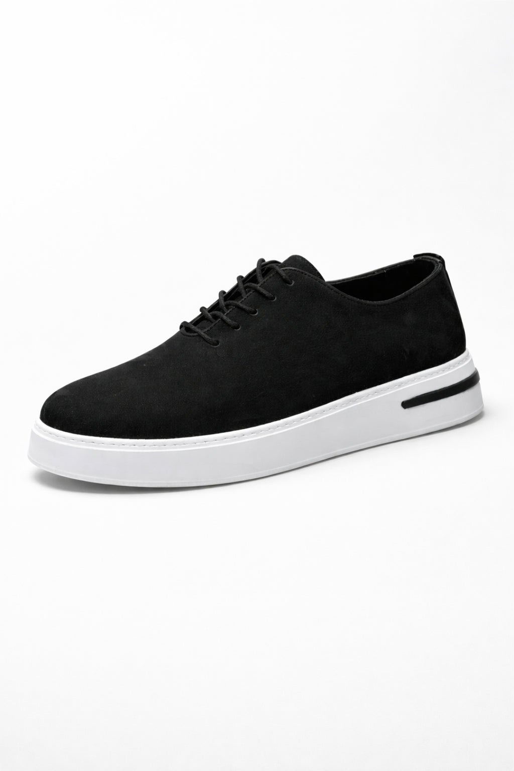 Siyah Hakiki Nubuk Deri Ultra Hafif Eva Taban Sneaker