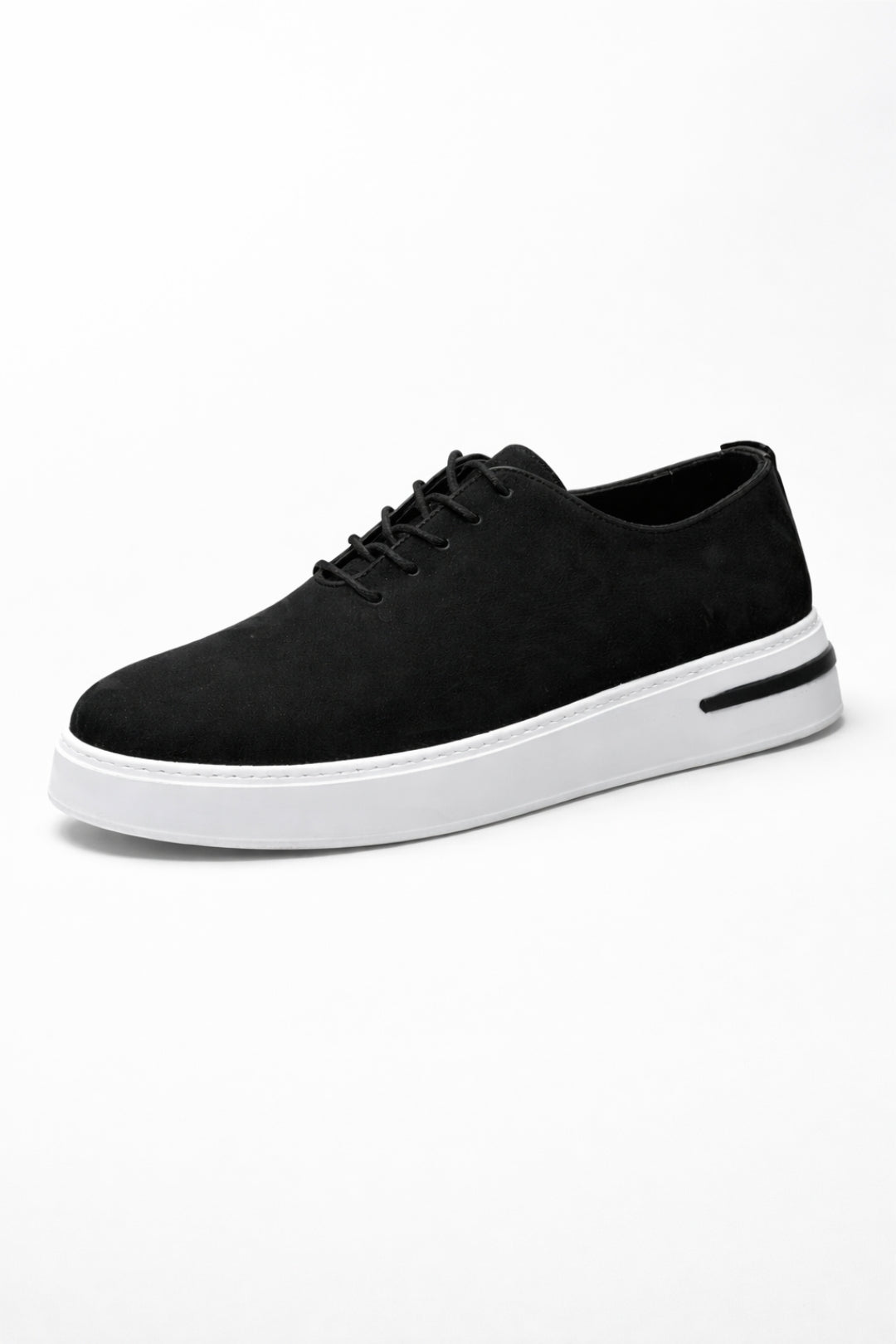 Siyah Hakiki Nubuk Deri Ultra Hafif Eva Taban Sneaker