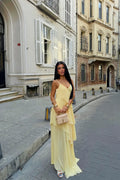 Liorenne Layered Chiffon Maxi Dress – Yellow