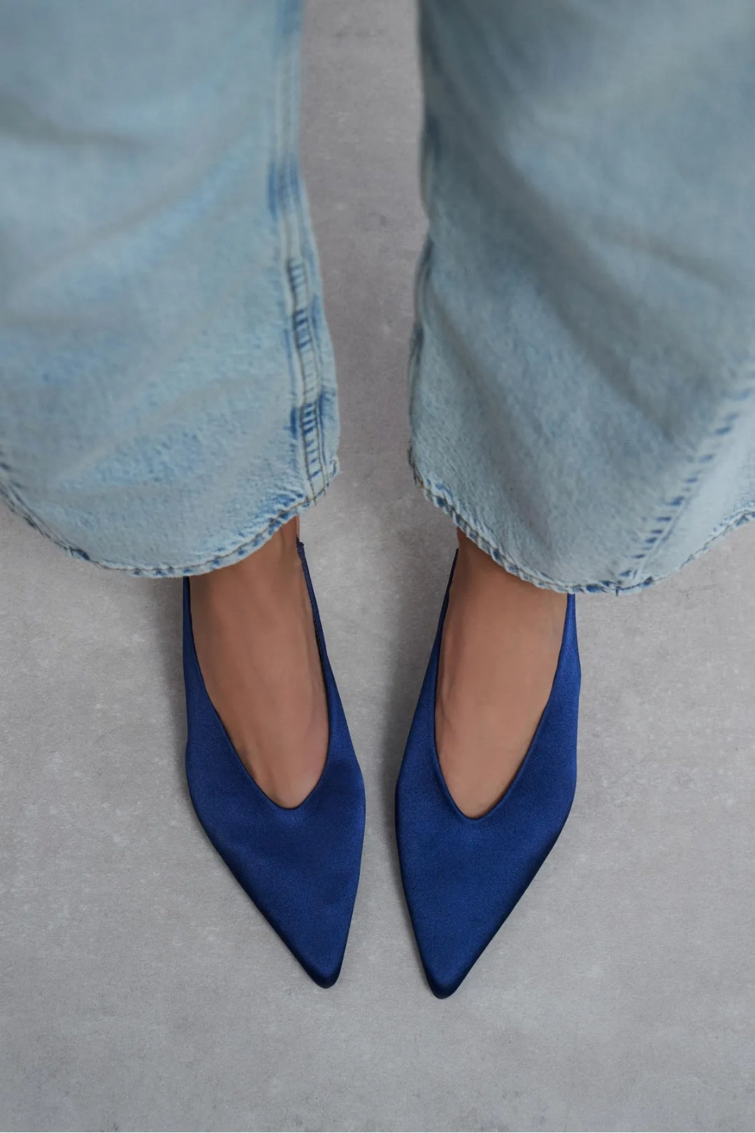 WILSON Satin Slingback Kitten Heel – Turquoise