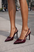 Zaphira Bordo Rugan Slingback 7 CM Stiletto