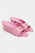 ALLISON Rustic Wedge Heel Slide Sandals for Women – 7 cm Comfort Heel