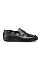 Siyah Hakiki Deri Ultra Esnek Penny Loafer