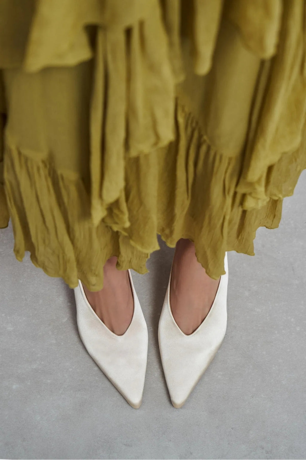 WILSON Satin Slingback Heels – Salmon Satin