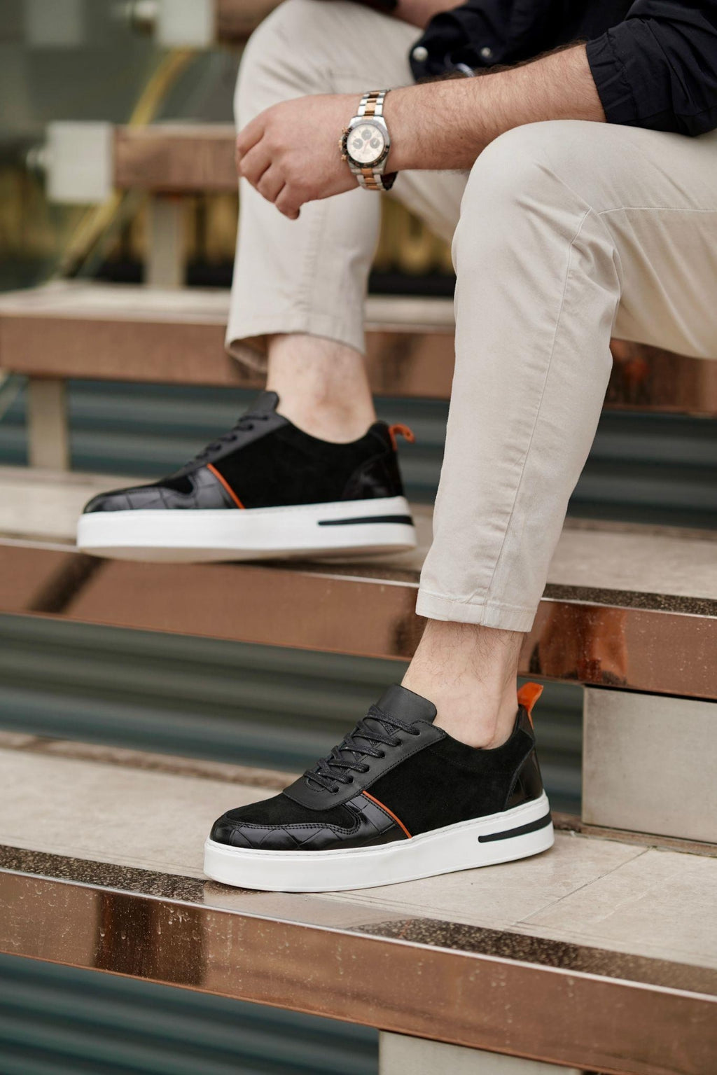 Yanko Siyah %100 Hakiki Deri Ultra Hafif Eva Taban Sneaker