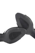 Mirelya Black Patent Leather Women's Heeled Slippers with Metal Bow Detail - 8 CM Slim Heel Comfort