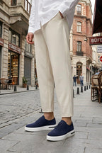 Navy Genuine Suede Lightweight EVA Sole Sneaker