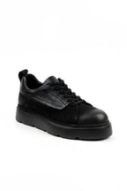 Tony Siyah %100 Hakiki Deri (Nubuk-Floter) Eva Taban Sneaker