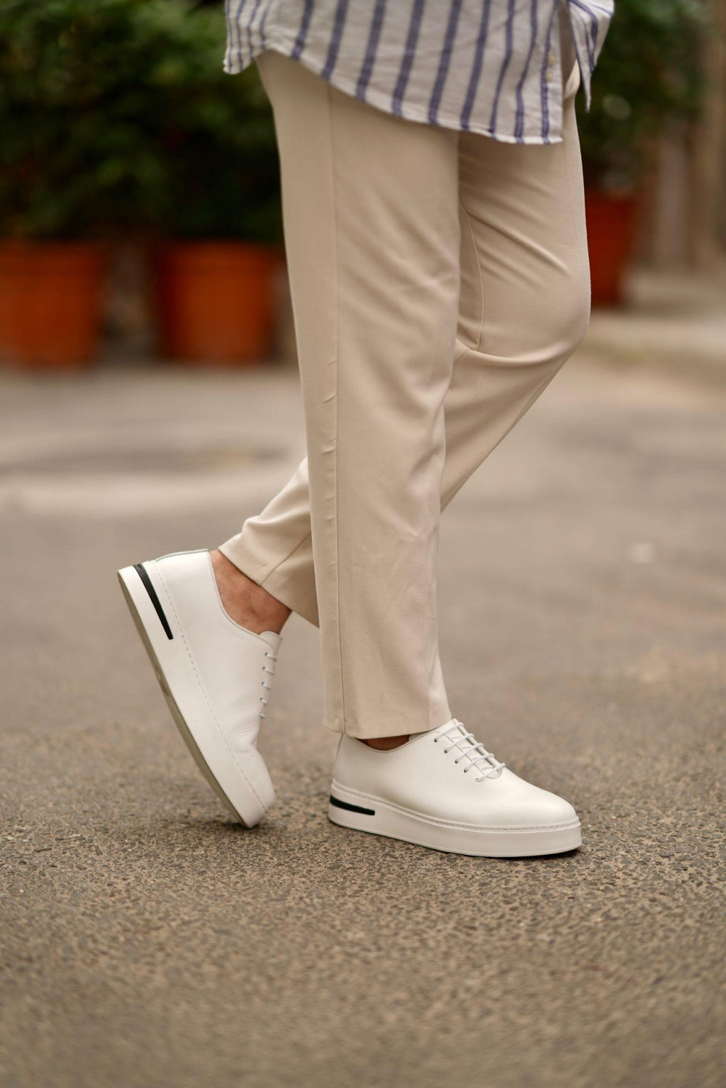 Martin Beyaz %100 Hakiki Deri Ultra Hafif Eva Taban Sneaker