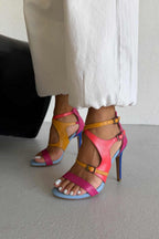 Rio – Multicolor Leather Stiletto Sandals