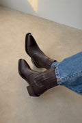 Women's Western Pointed Toe Boots - Bitter Coffee