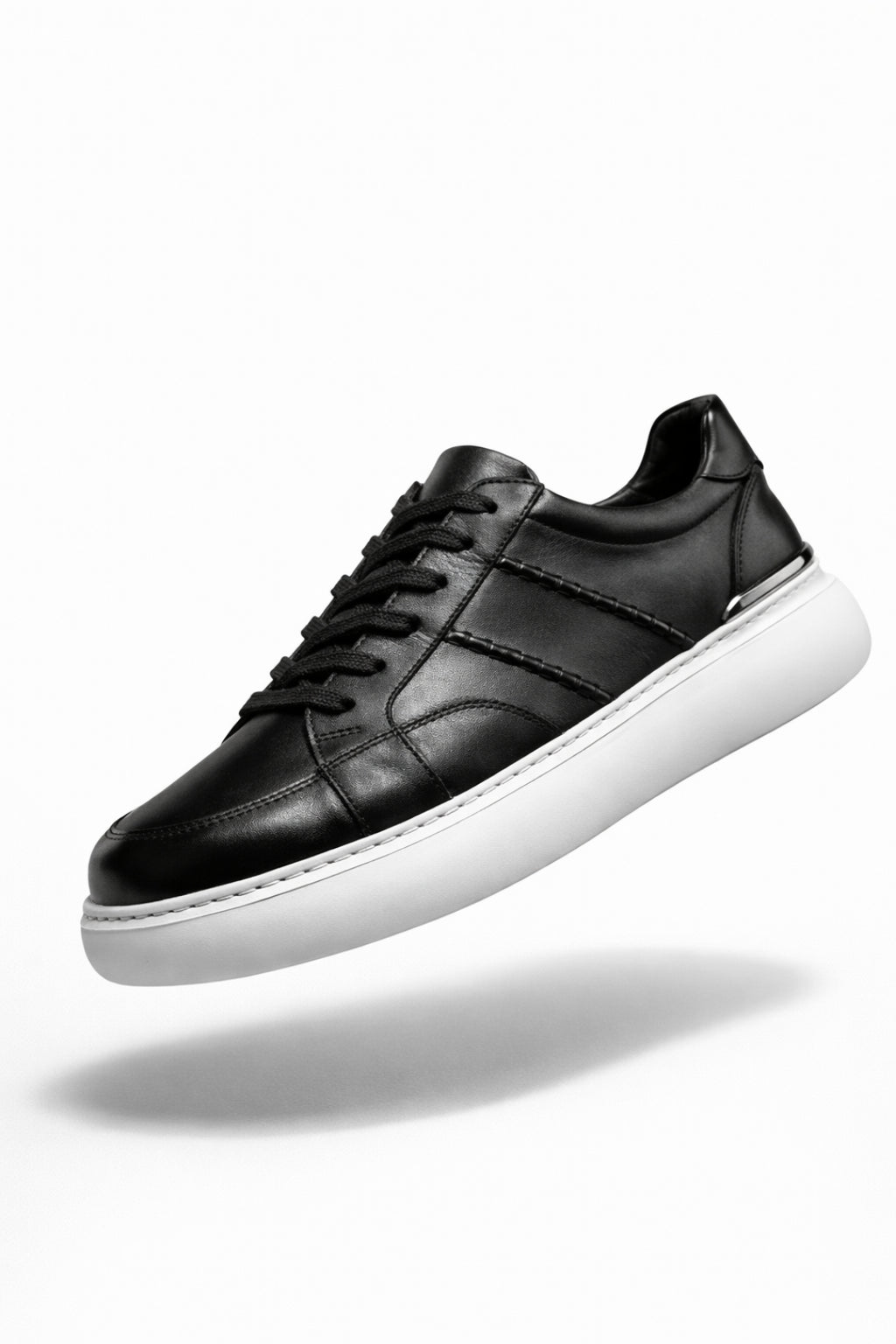 Siyah %100 Hakiki Deri Ultra Hafif Eva Taban Sneaker