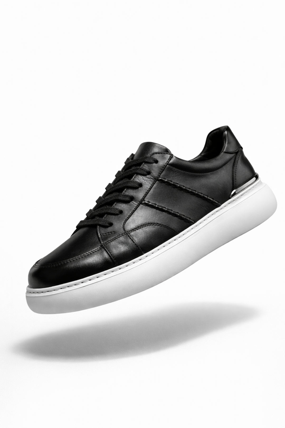 Siyah %100 Hakiki Deri Ultra Hafif Eva Taban Sneaker