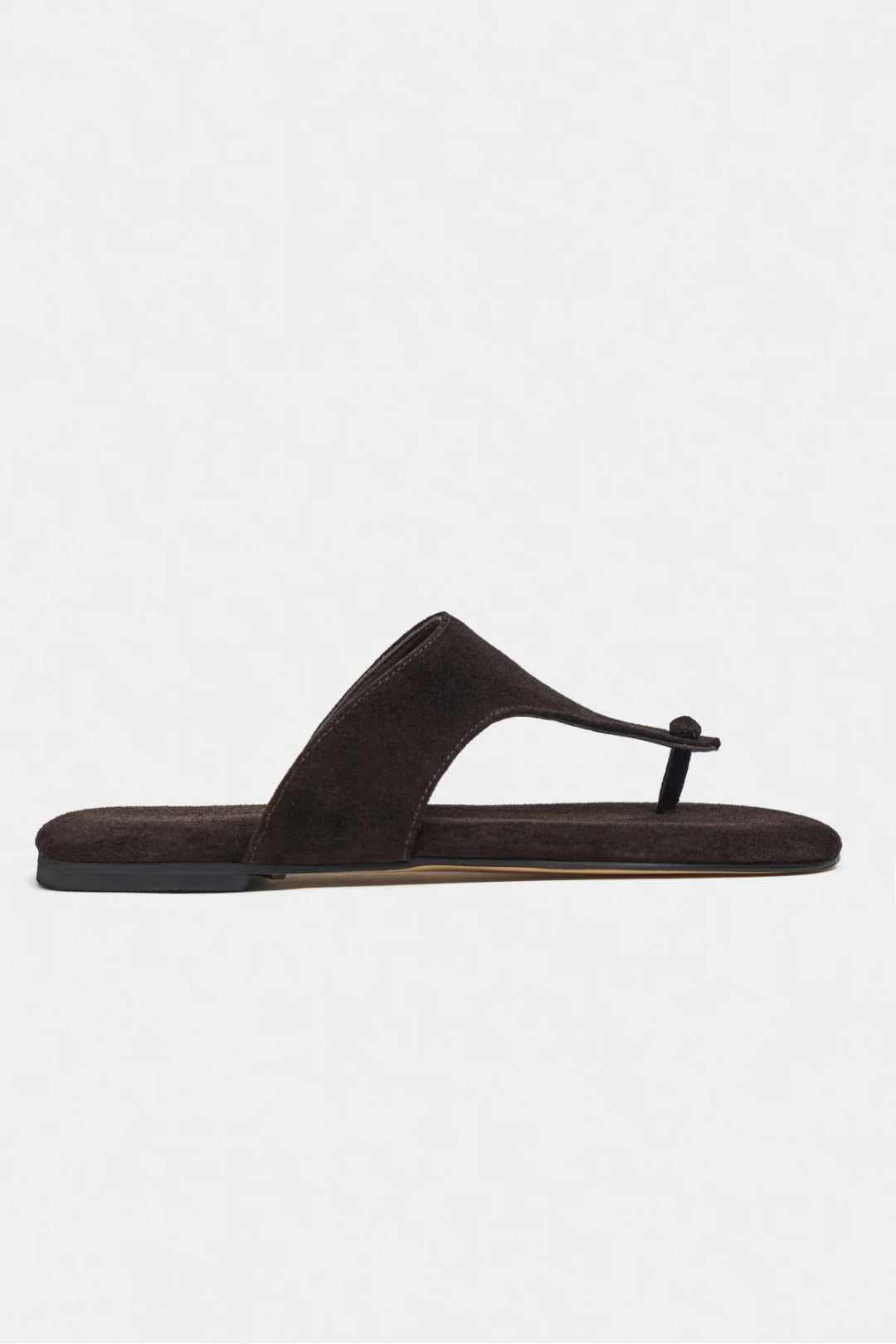 Ravello Handcrafted Genuine Leather Toe-Ring Sandals — Red Suede