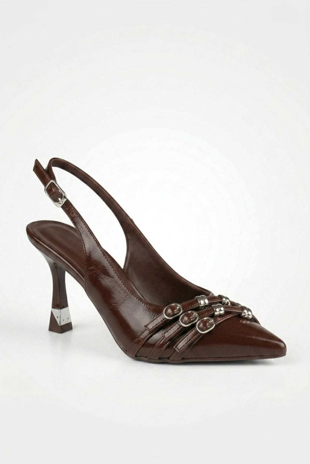 Women's Cross-Strap Heeled Slippers