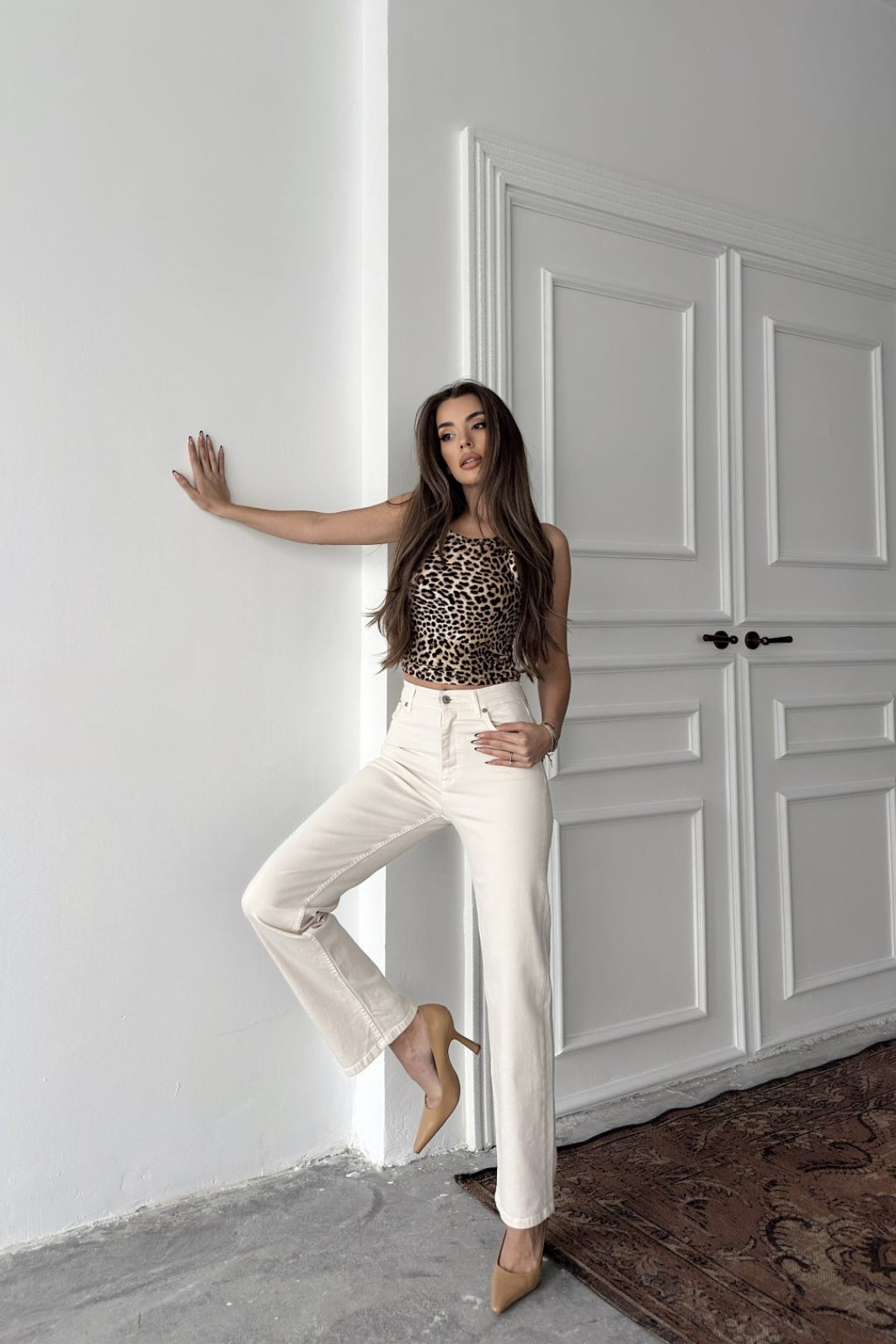 Ariane Yüksek Bel Düz Paça Jean
