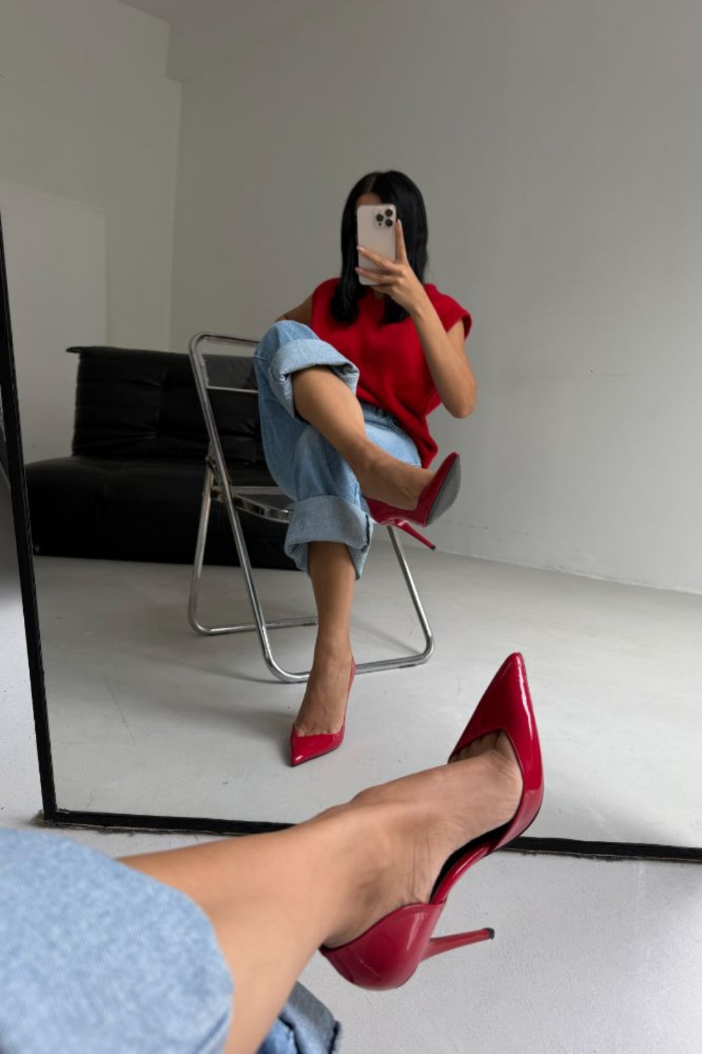 Sally Luxury Patent Leather Stiletto Pumps – 10 CM Heel