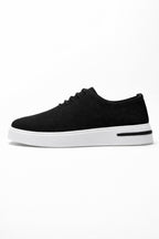 Siyah Hakiki Nubuk Deri Ultra Hafif Eva Taban Sneaker