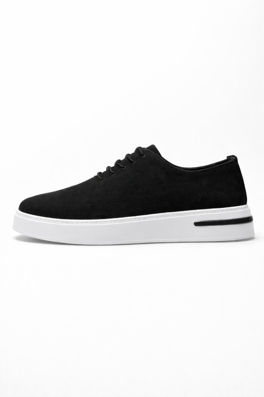 Siyah Hakiki Nubuk Deri Ultra Hafif Eva Taban Sneaker
