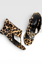 Moscow Leopard Wedge Mule Heels