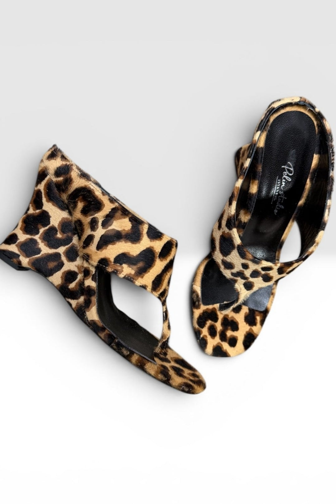 Moscow Leopard Wedge Mule Heels