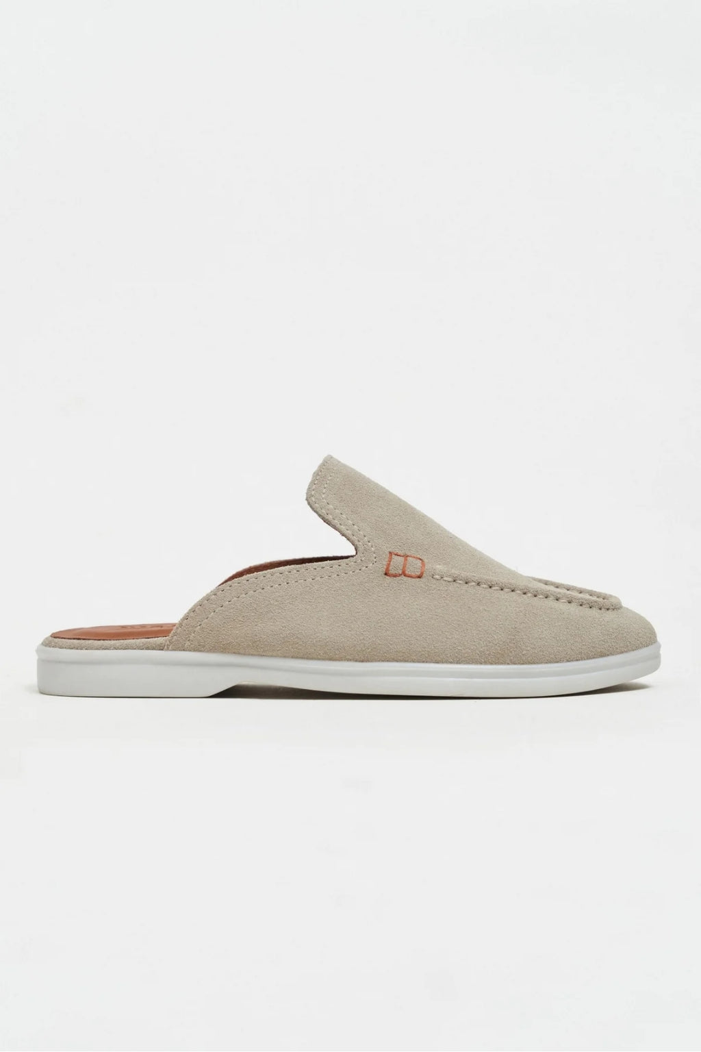Sorrento – Handcrafted Genuine Suede Leather Mule Loafers – Navy Suede
