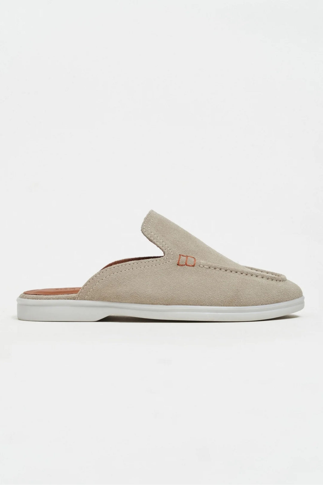 Sorrento – Handcrafted Genuine Suede Leather Mule Loafers – Navy Suede