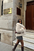 Rufina Luxe Faux Fur Jacket – Cream