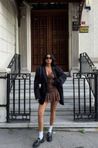 Mia Leopard Patterned Mini Tulle Dress