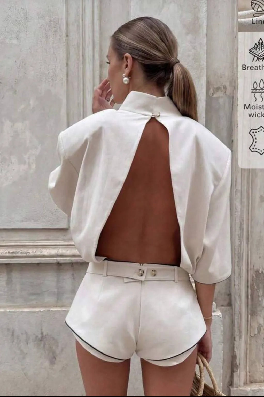 Isadora Open-Back Scuba Two-Piece Set