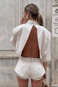 Isadora Open-Back Scuba Two-Piece Set