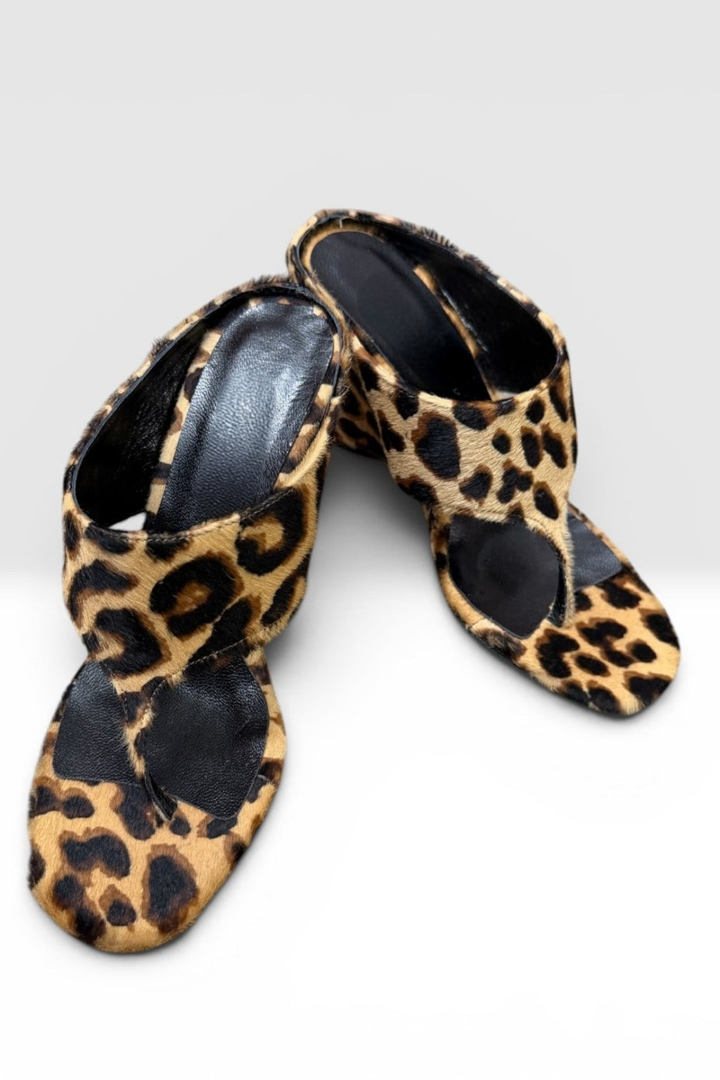 Moscow Leopard Wedge Mule Heels