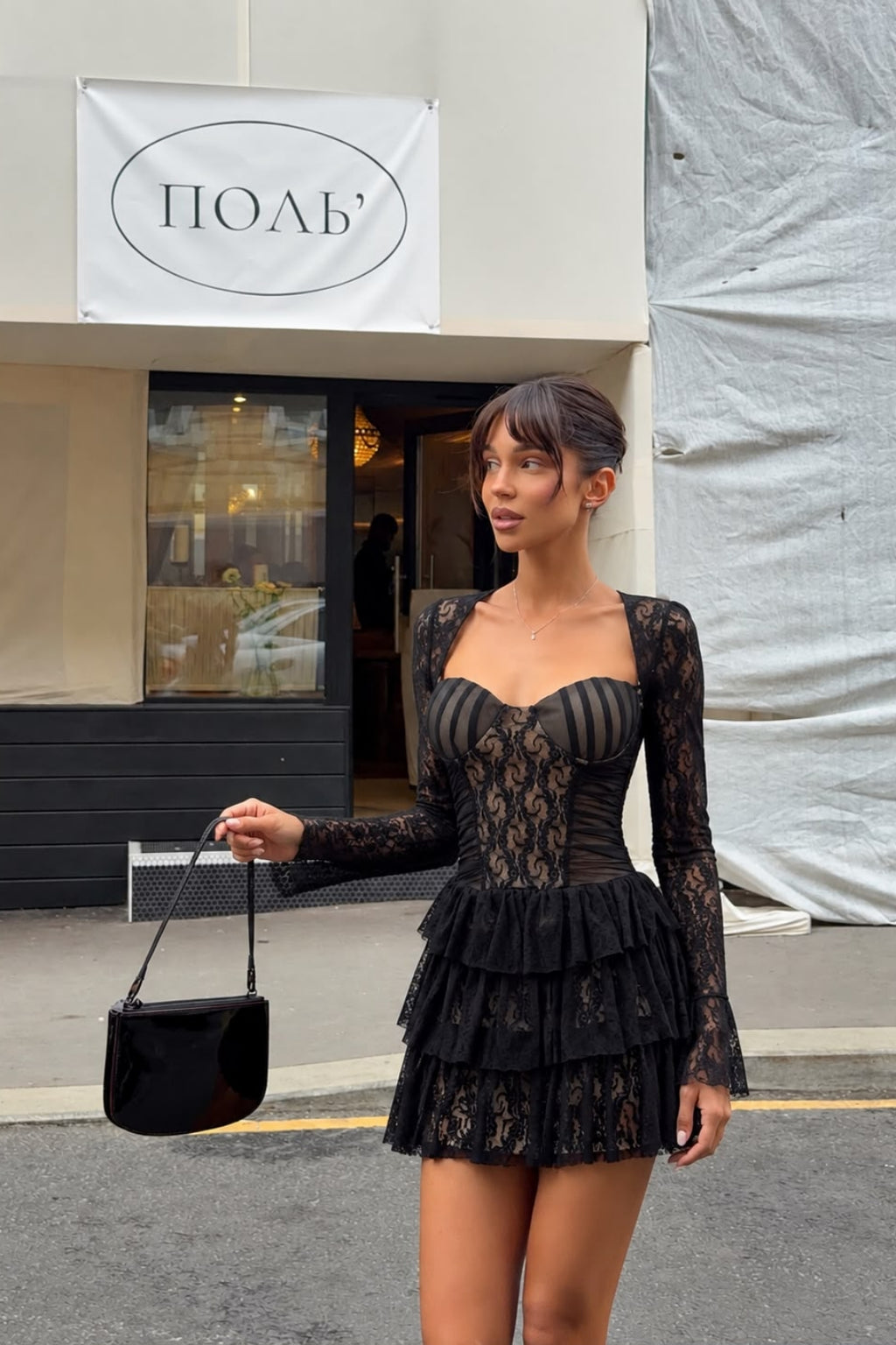 Serena Lace Corset Mini Dress
