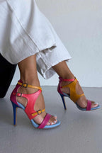 Rio – Multicolor Leather Stiletto Sandals