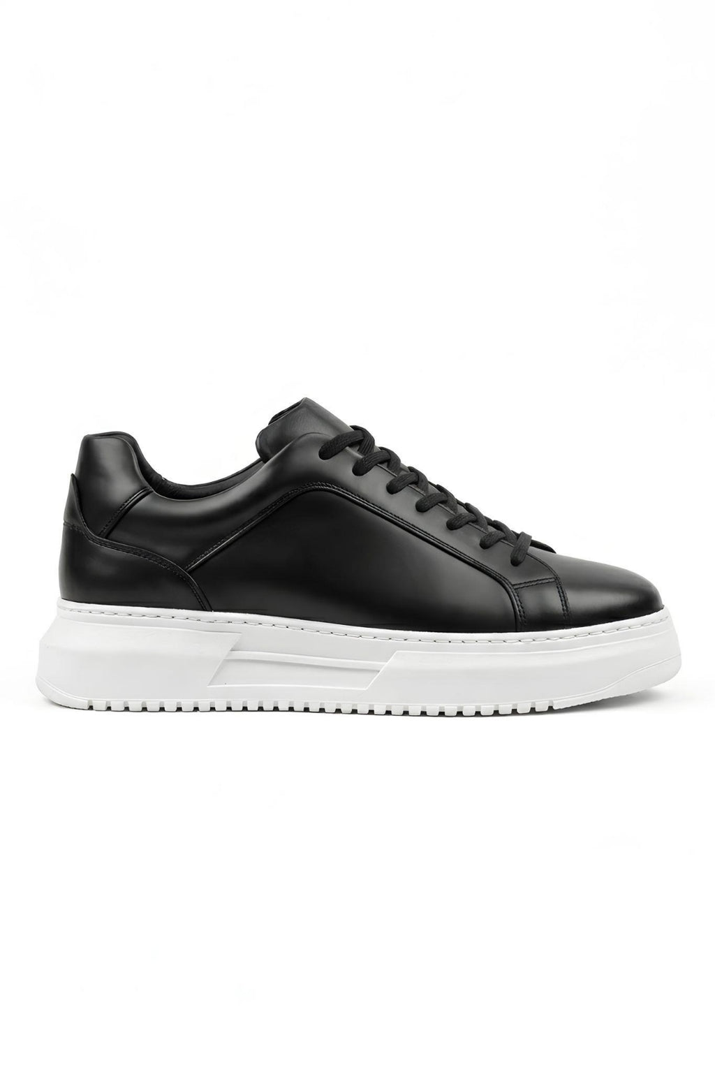 Armin Black 100% Genuine Leather Pool Eva Sole Sneakers