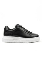 Armin Black 100% Genuine Leather Pool Eva Sole Sneakers