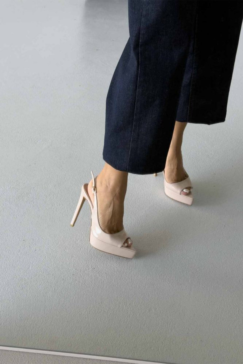 Heimdall Toka Detaylı 13 CM Platform Stiletto - Siyah