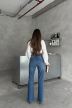 Ariane Yüksek Bel Düz Paça Jean