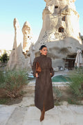 Aurevia Water-Resistant Long Coat – Khaki