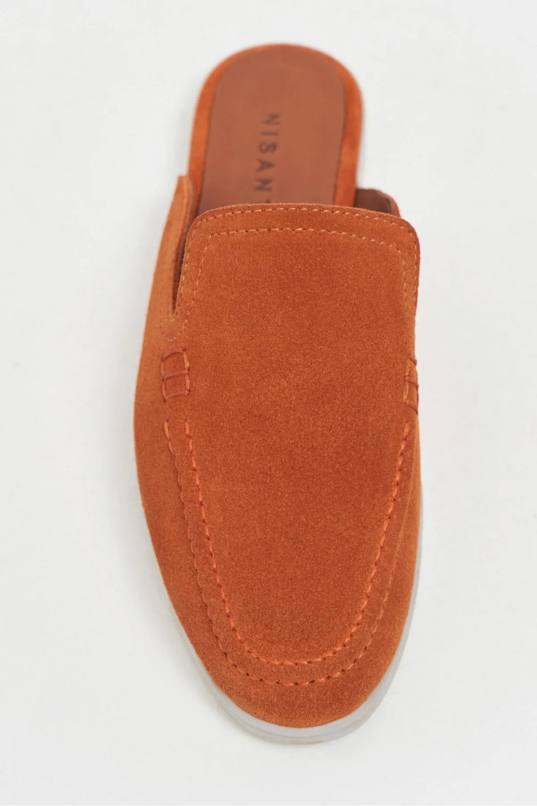 Sorrento – Handcrafted Genuine Suede Leather Mule Loafers – Navy Suede
