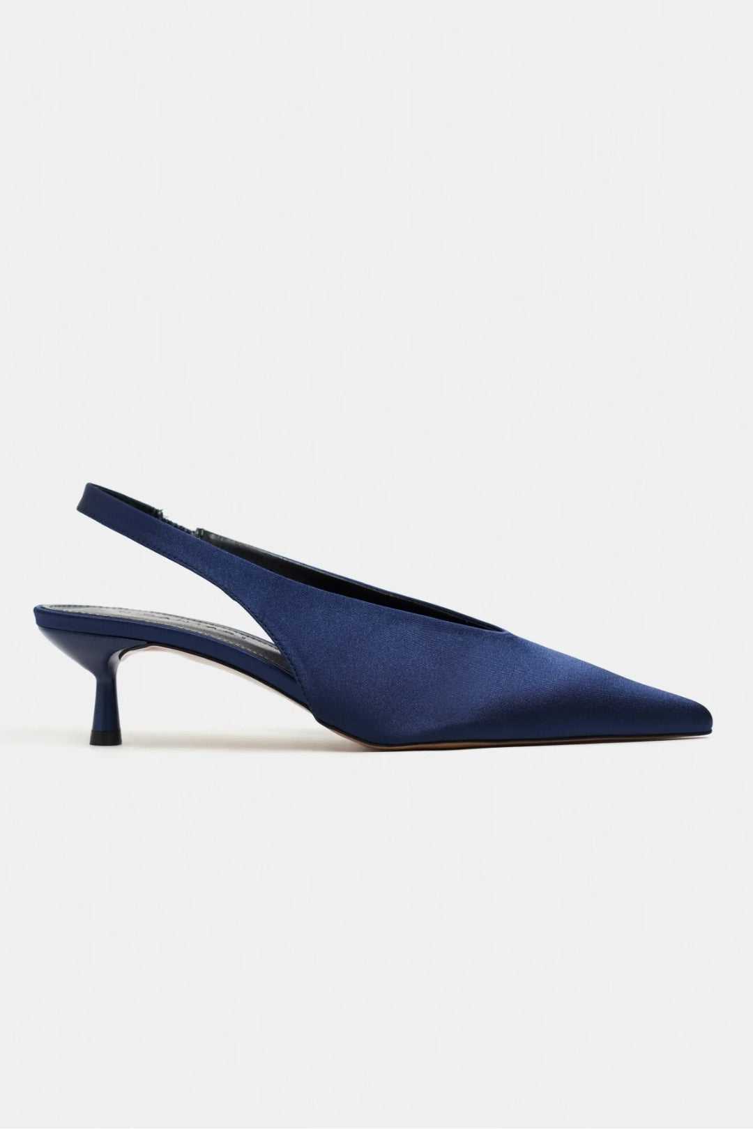 WILSON Satin Slingback Kitten Heel – Turquoise