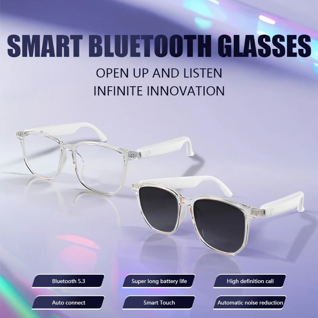 Smart Bluetooth Glasses with Speaker & Voice Assistant – IPX6 Waterproof | Fast US Shipping