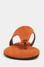 Ravello Handcrafted Genuine Leather Toe-Ring Sandals — Red Suede