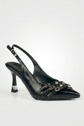 Women's Cross-Strap Heeled Slippers