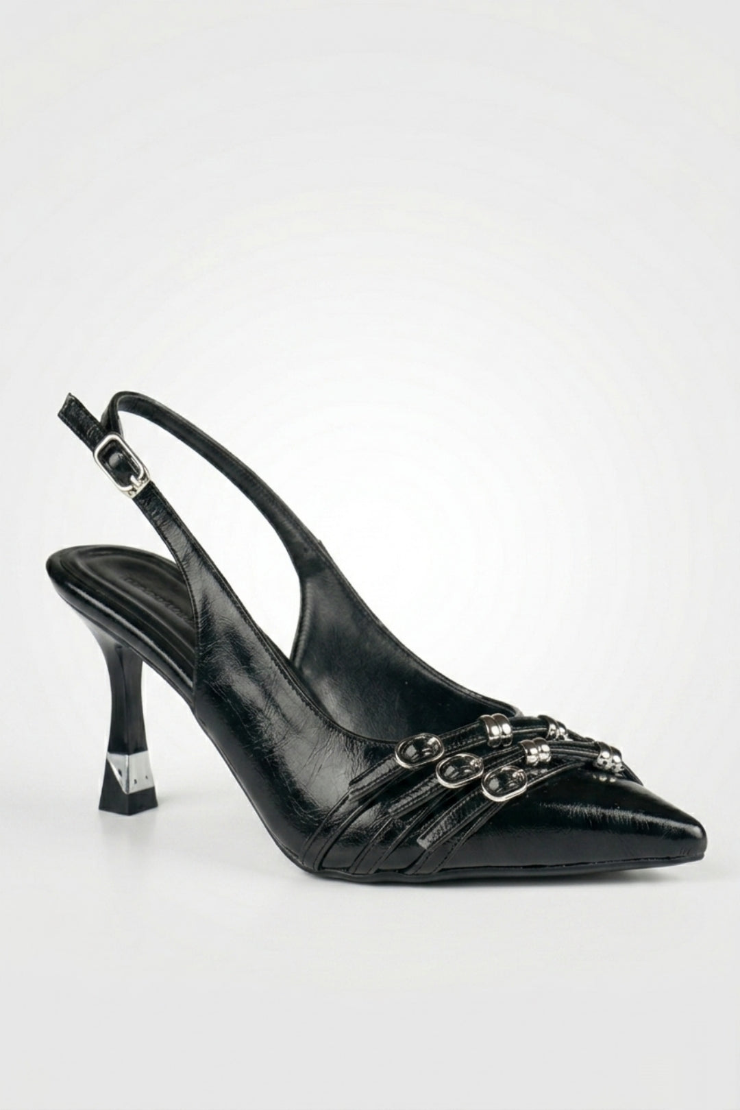 Women's Cross-Strap Heeled Slippers