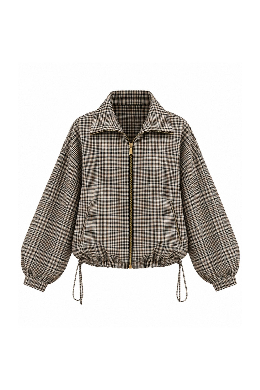 Tavik Checked Drawstring Zip Jacket