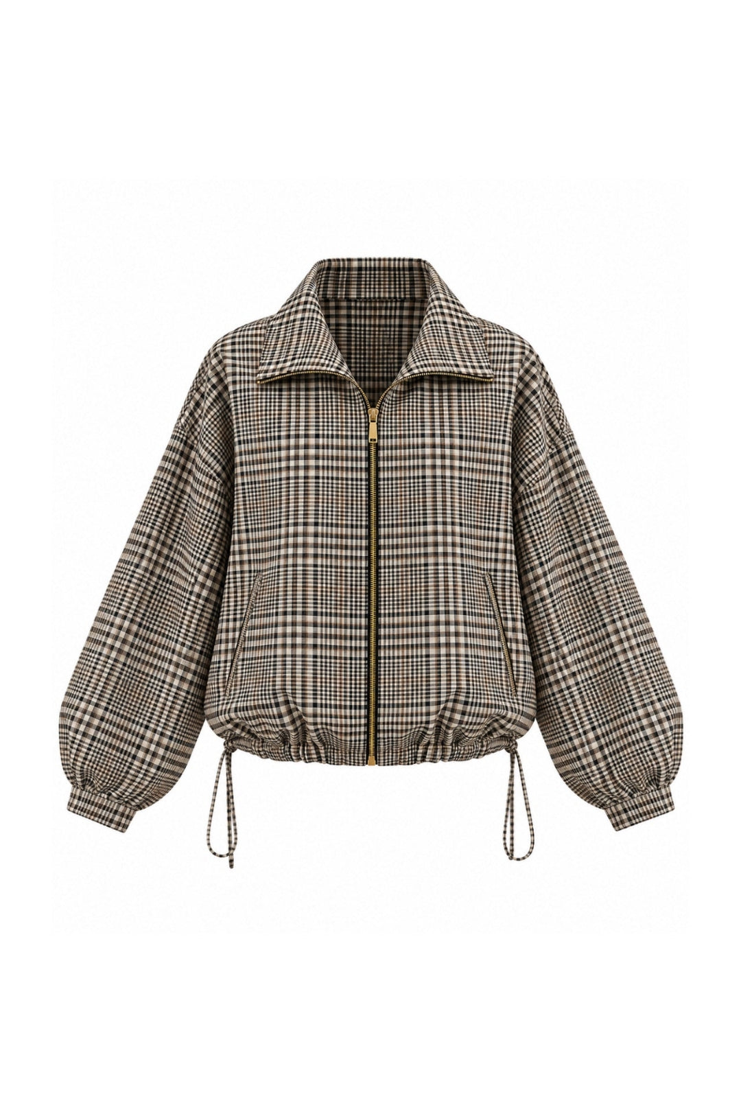 Tavik Checked Drawstring Zip Jacket