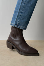 Women's Western Pointed Toe Boots - Bitter Coffee